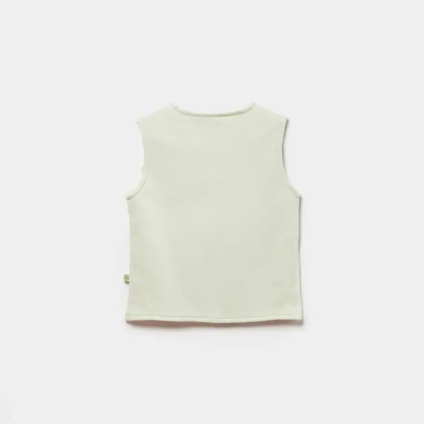 Bibaby Unisex Organik Yelek Tiny Birds Ekru - Yeşil - 10