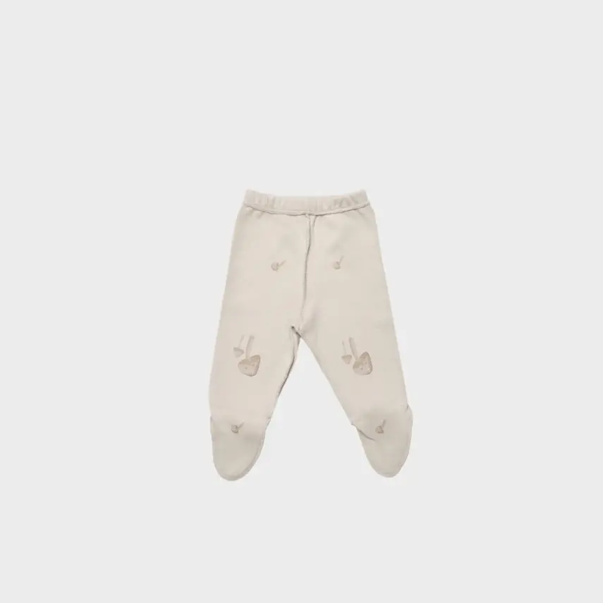 Bibaby Unisex Organik Zıbın Takımı 4lü Sweet Lady Açık Bej - 4