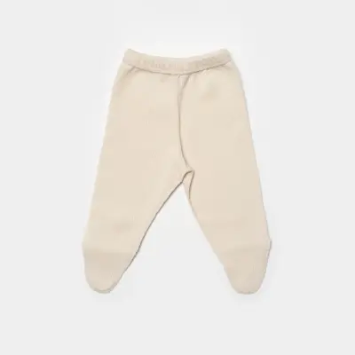 Bibaby Unisex Organik Zıbın Takımı 4lü Waffle Smile Prematüre Bej - 2