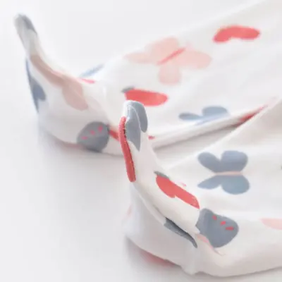 Bibaby Unisex Organik Zıbın Takımı Wild Flowers Coral - 5