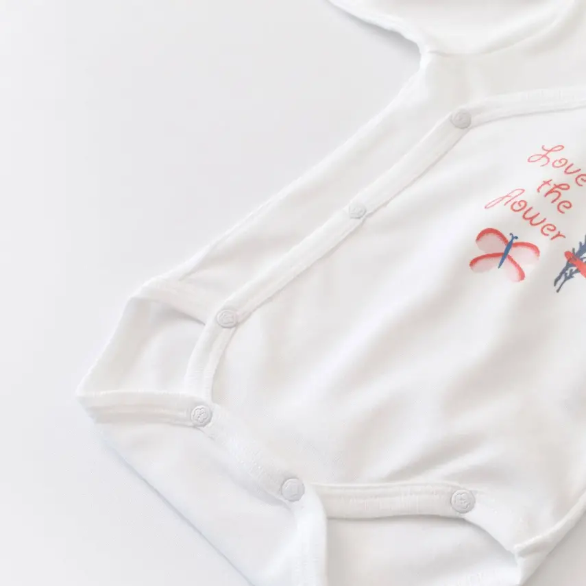 Bibaby Unisex Organik Zıbın Takımı Wild Flowers Coral - 7
