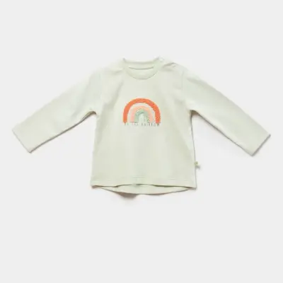 Bibaby Unisex Sweat Biorganik Tiny Birds Ekru Yeşil