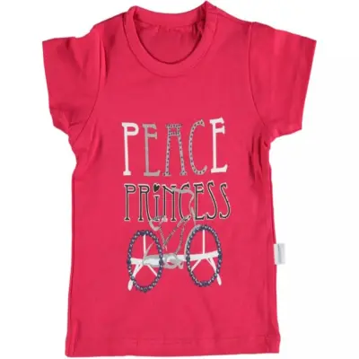 Bibaby Unisex T-Shirt Bimboo Peace Kırmızı