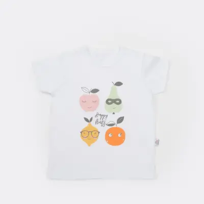 Bibaby Unisex T-Shirt Bimini The Fruit Beyaz