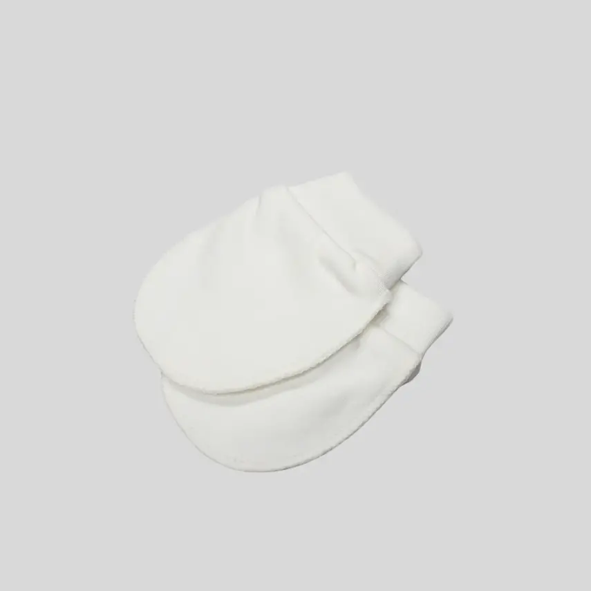 Bistyle 2li Penye Erkek Bebek Eldiven Basic Beyaz - Mavi - 3