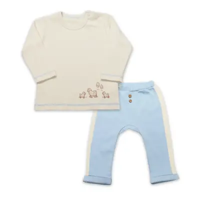 Bistyle 2li Takım Curly Lamb Bej - Mavi - Ekru - 3