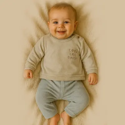 Bistyle 2li Takım Kadife Cool Daddy Bej - Mint - 2