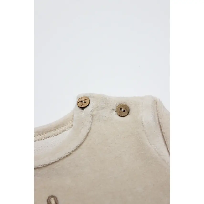 Bistyle 2li Takım Kadife I Love Daddy Bej - Turuncu - 8