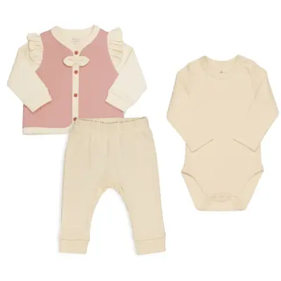 Bistyle 3lü Takım Princess Ekru - Pembe - 1