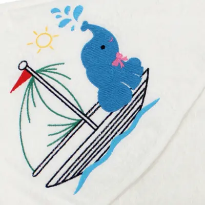 Bistyle Bebek Havlu Luluco Sea And Elephant 75x75cm Ekru Unisex (1)