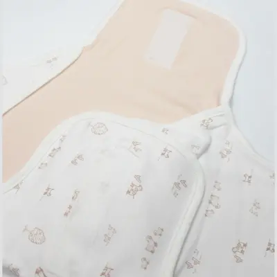 Bistyle Bel Destekli Kundak Curly Lamb Bej - Mavi - Ekru (1)