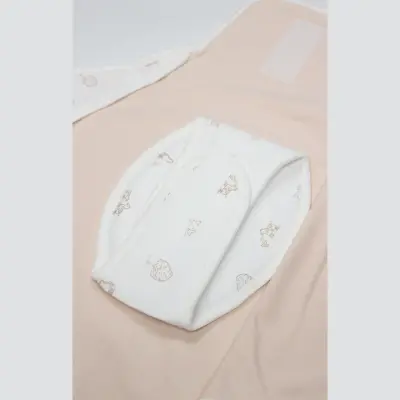 Bistyle Bel Destekli Kundak Curly Lamb Bej - Mavi - Ekru - 4