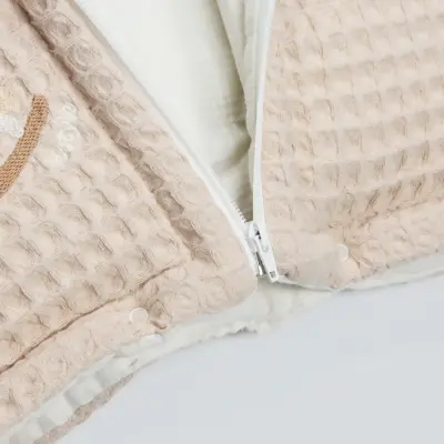 Bistyle Erkek Bebek Battaniye Pike Fermuarlı Natural Life Boy Bej - 2