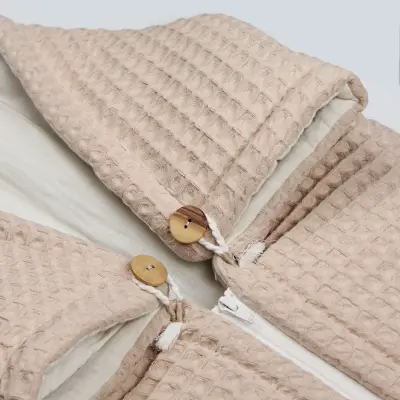 Bistyle Erkek Bebek Battaniye Pike Fermuarlı Natural Life Boy Bej - 4