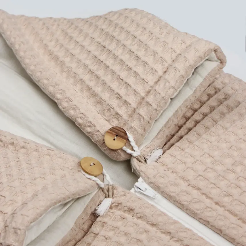 Bistyle Erkek Bebek Battaniye Pike Fermuarlı Natural Life Boy Bej - 4