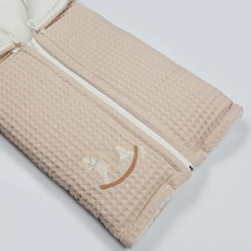 Bistyle Erkek Bebek Battaniye Pike Fermuarlı Natural Life Boy Bej - 9