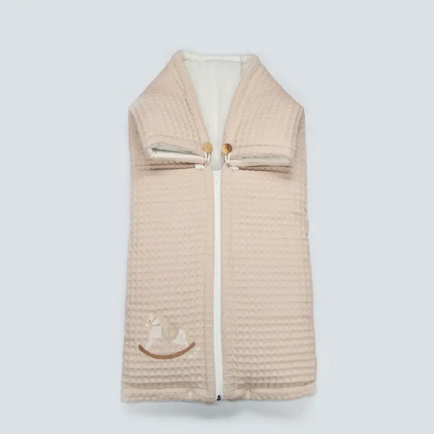 Bistyle Erkek Bebek Battaniye Pike Fermuarlı Natural Life Boy Bej - 1