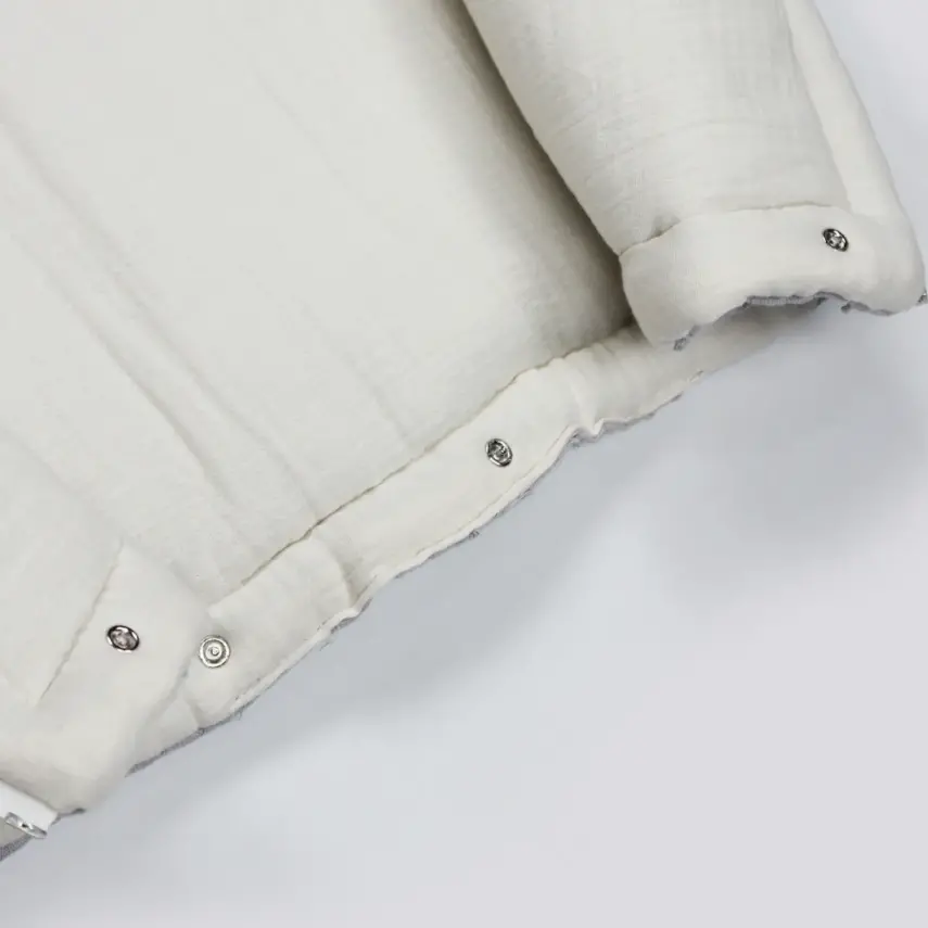 Bistyle Erkek Bebek Battaniye Pike Fermuarlı Natural Life Boy Gri - 4