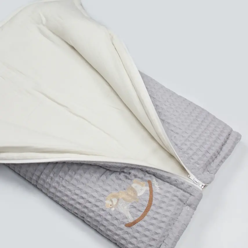 Bistyle Erkek Bebek Battaniye Pike Fermuarlı Natural Life Boy Gri - 7