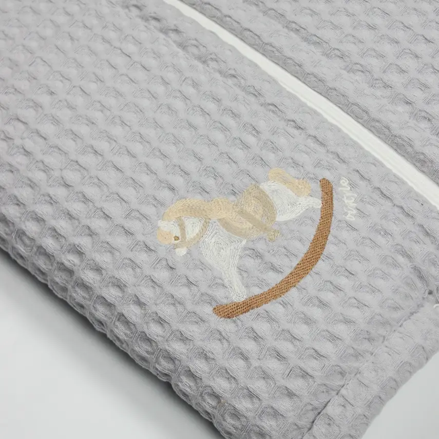 Bistyle Erkek Bebek Battaniye Pike Fermuarlı Natural Life Boy Gri - 9