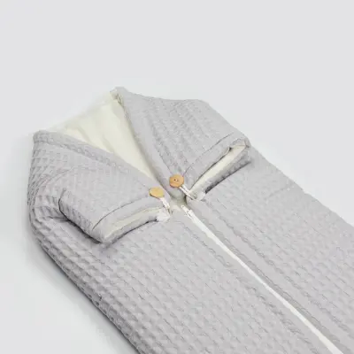 Bistyle Erkek Bebek Battaniye Pike Fermuarlı Natural Life Boy Gri - 10