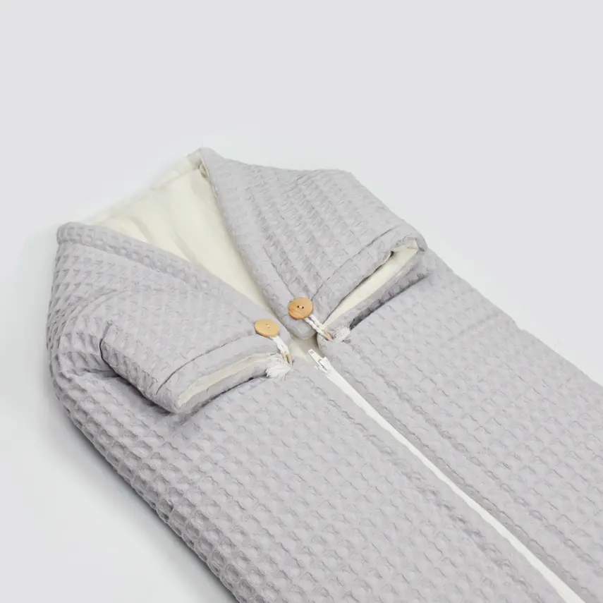 Bistyle Erkek Bebek Battaniye Pike Fermuarlı Natural Life Boy Gri - 10