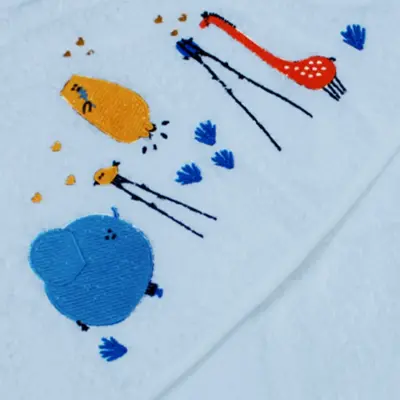 Bistyle Erkek Bebek Havlu Luluco Bird And Bear 75x75cm Mavi (1)