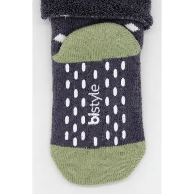 Bistyle Erkek Çorap Soket Havlu 2li Kaymaz Point Boy Antrasit - 4