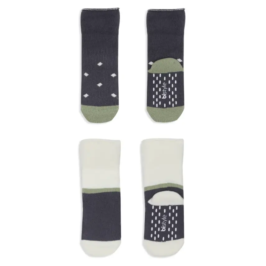 Bistyle Erkek Çorap Soket Havlu 2li Kaymaz Point Boy Antrasit - 3