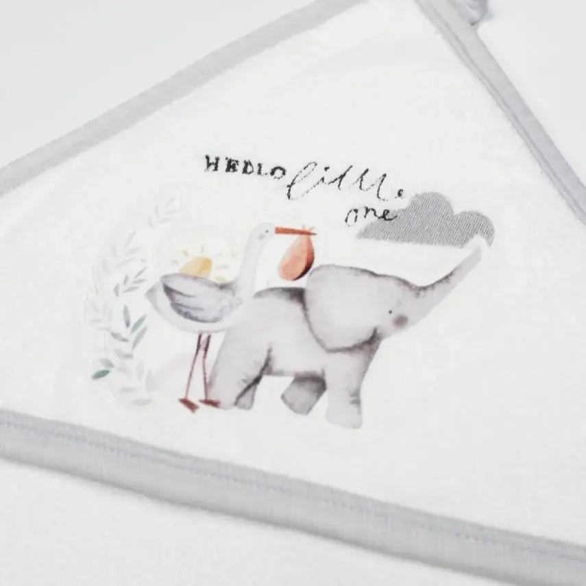 Bistyle Erkek Havlu Hello Little One Ekru - Gri - 2