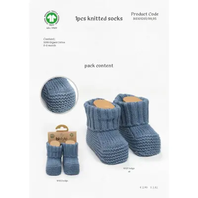 Bistyle Erkek Patik Triko Seperatörlü İndigo (1)