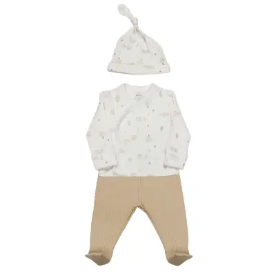 Bistyle Erkek Zıbın Takımı 3lü Always Dream Ekru - Bej