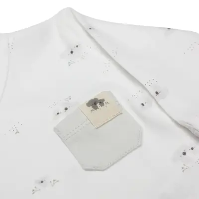 Bistyle Erkek Zıbın Takımı 3lü Little Koala Gri - Sarı - Ekru - 3