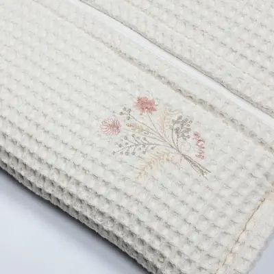 Bistyle Kız Bebek Battaniye Pike Fermuarlı Natural Life Girl Ekru - 5