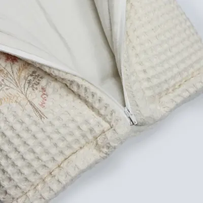 Bistyle Kız Bebek Battaniye Pike Fermuarlı Natural Life Girl Ekru - 7