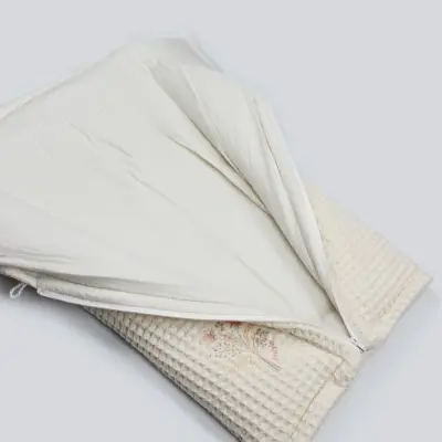 Bistyle Kız Bebek Battaniye Pike Fermuarlı Natural Life Girl Ekru - 6