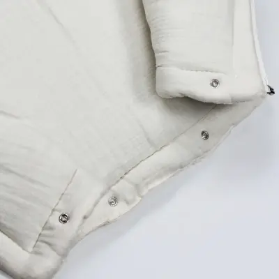 Bistyle Kız Bebek Battaniye Pike Fermuarlı Natural Life Girl Ekru - 3