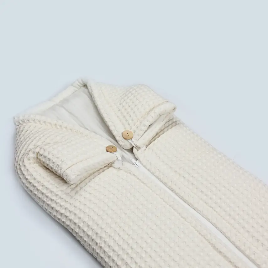 Bistyle Kız Bebek Battaniye Pike Fermuarlı Natural Life Girl Ekru - 10