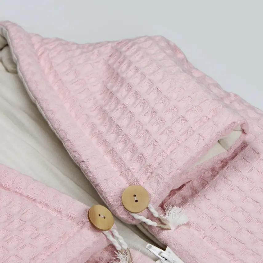 Bistyle Kız Bebek Battaniye Pike Fermuarlı Natural Life Girl Pembe - 2