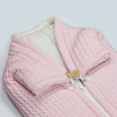 Bistyle Kız Bebek Battaniye Pike Fermuarlı Natural Life Girl Pembe - 4