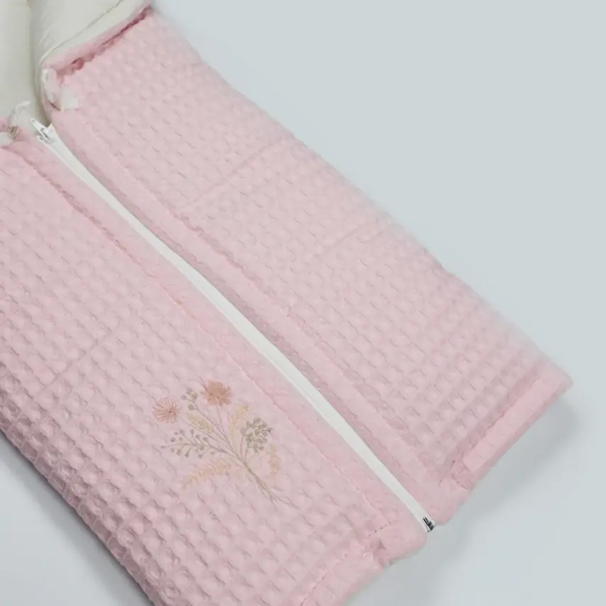 Bistyle Kız Bebek Battaniye Pike Fermuarlı Natural Life Girl Pembe - 8