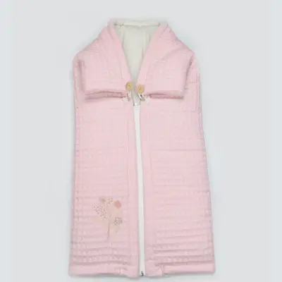 Bistyle Kız Bebek Battaniye Pike Fermuarlı Natural Life Girl Pembe - 1
