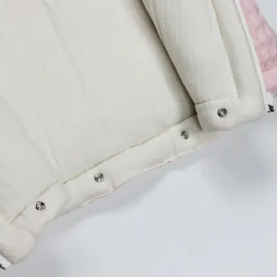 Bistyle Kız Bebek Battaniye Pike Fermuarlı Natural Life Girl Pembe - 3