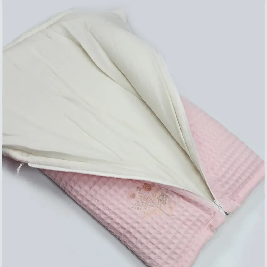 Bistyle Kız Bebek Battaniye Pike Fermuarlı Natural Life Girl Pembe - 5