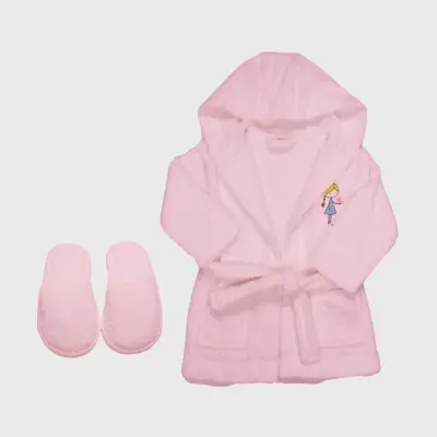 Bistyle Kız Bebek Bornoz Luluco Girl And Bird Pembe