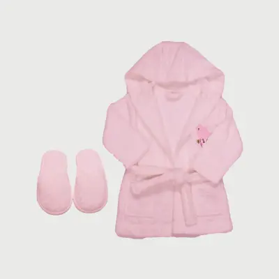 Bistyle Kız Bebek Bornoz Luluco Rabbit And Friends Pembe