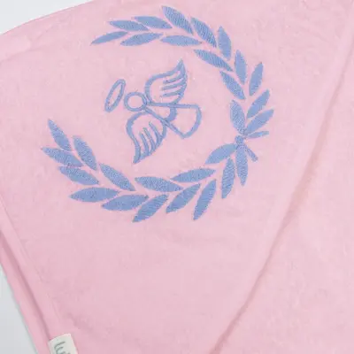 Bistyle Kız Bebek Havlu Luluco Angel 75x75cm Pembe (1)