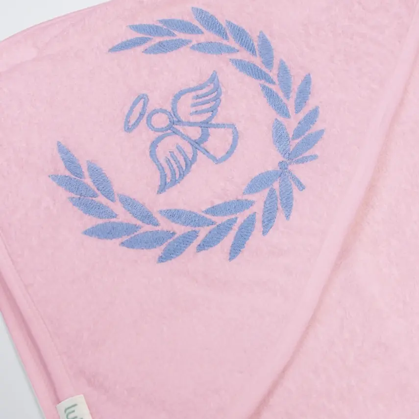 Bistyle Kız Bebek Havlu Luluco Angel 75x75cm Pembe - 2