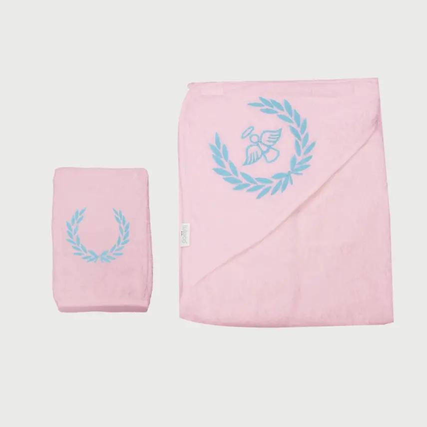 Bistyle Kız Bebek Havlu Luluco Angel 75x75cm Pembe - 1