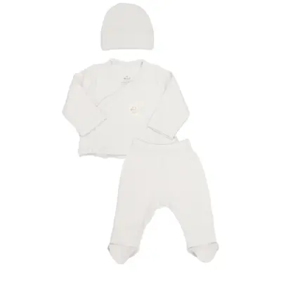 Bistyle Kız Zıbın Takımı 3lü Modal Lovely Fishing Ekru